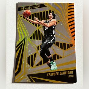 Panini Revolution Foil Spencer Dinwiddie Nets Card 100 2023-24 Blizzard